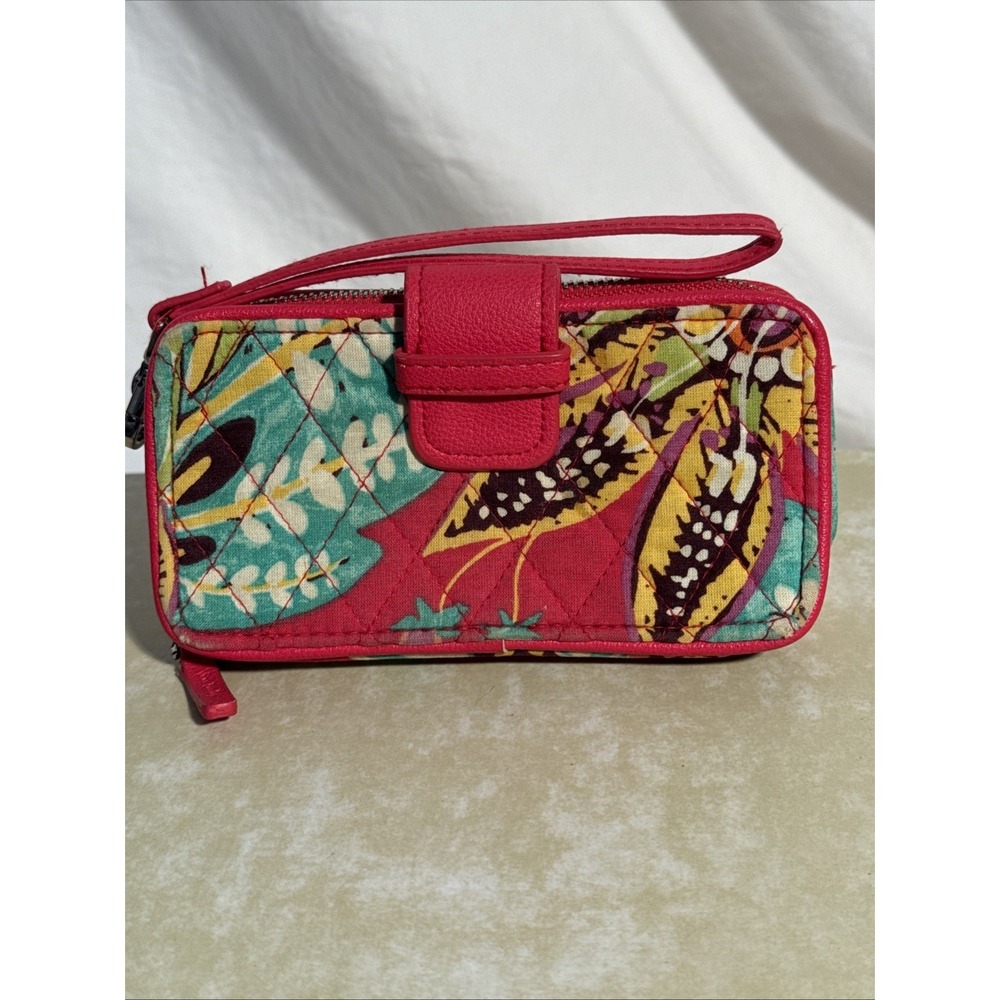 Vera Bradley "RFID" Smartphone Wristlet Wallet Retired Rumba Fair Condition